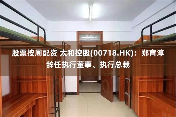 股票按周配资 太和控股(00718.HK)：郑育淳辞任执行董事、执行总裁