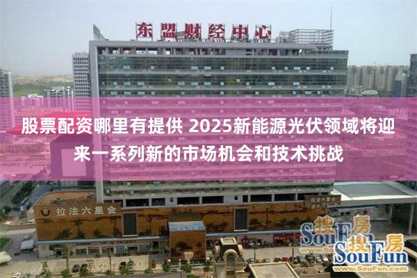 股票配资哪里有提供 2025新能源光伏领域将迎来一系列新的市场机会和技术挑战